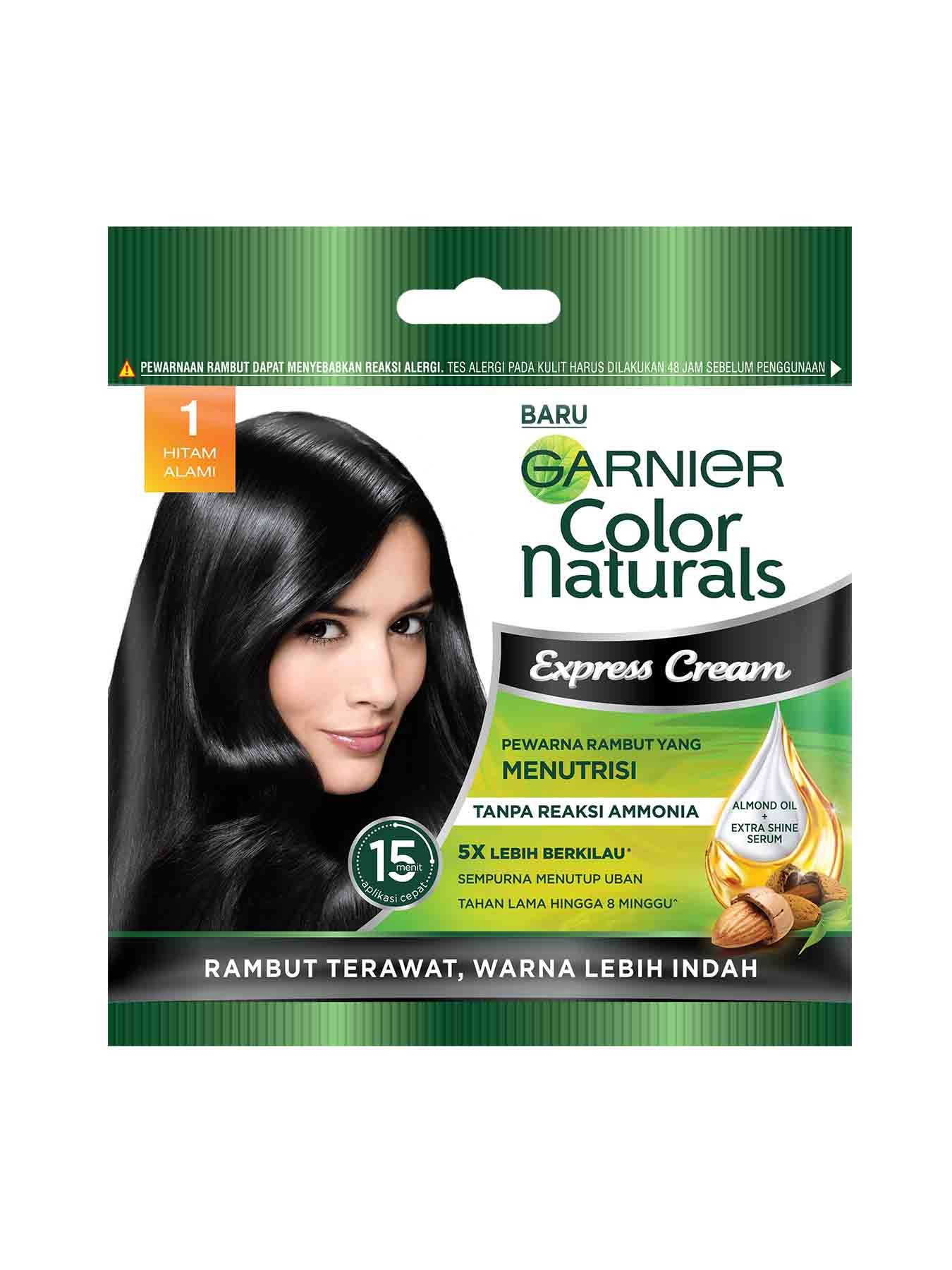 garnier color naturals express cream 1 hitam alami