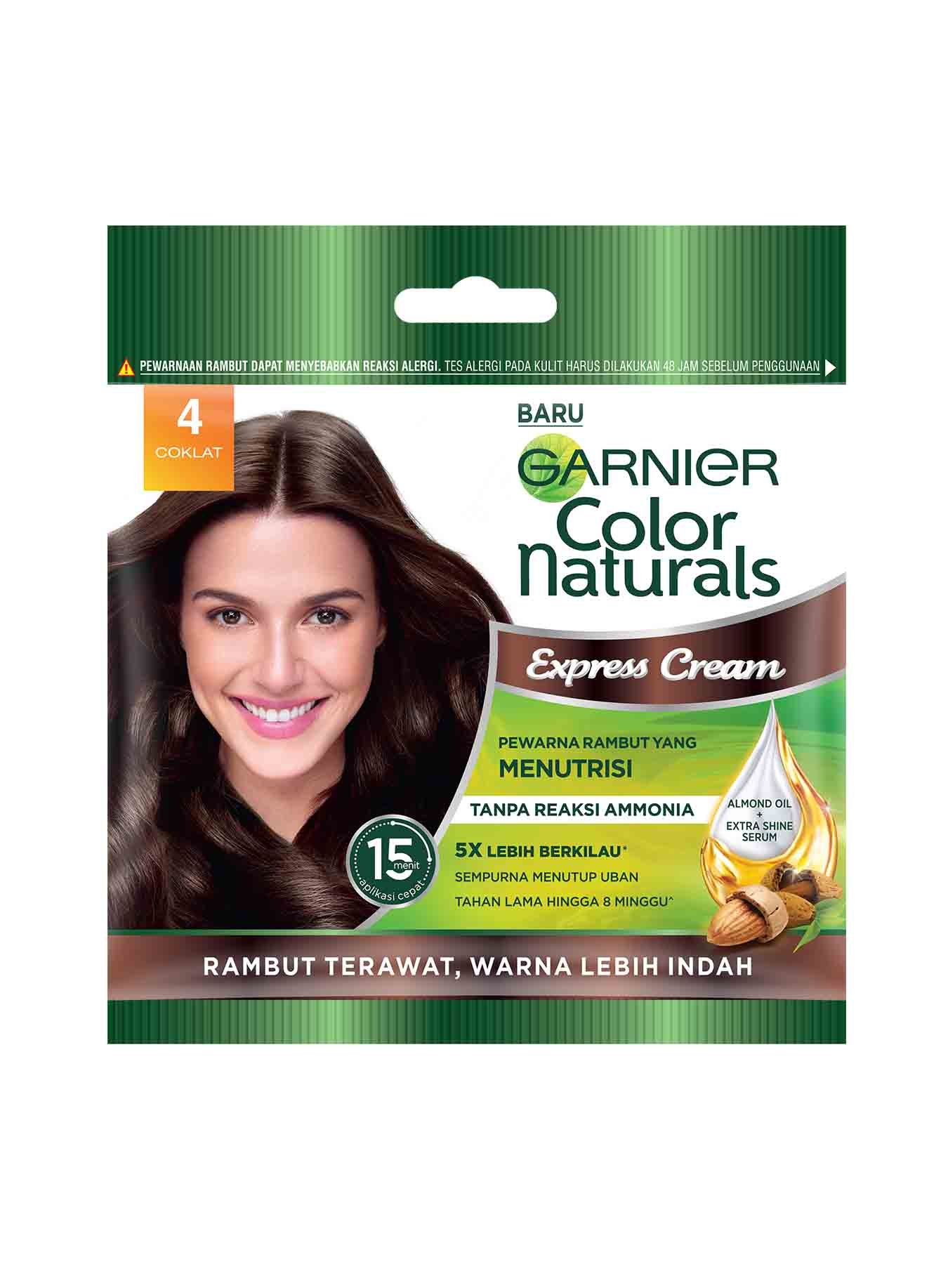 garnier color naturals express cream 4 coklat