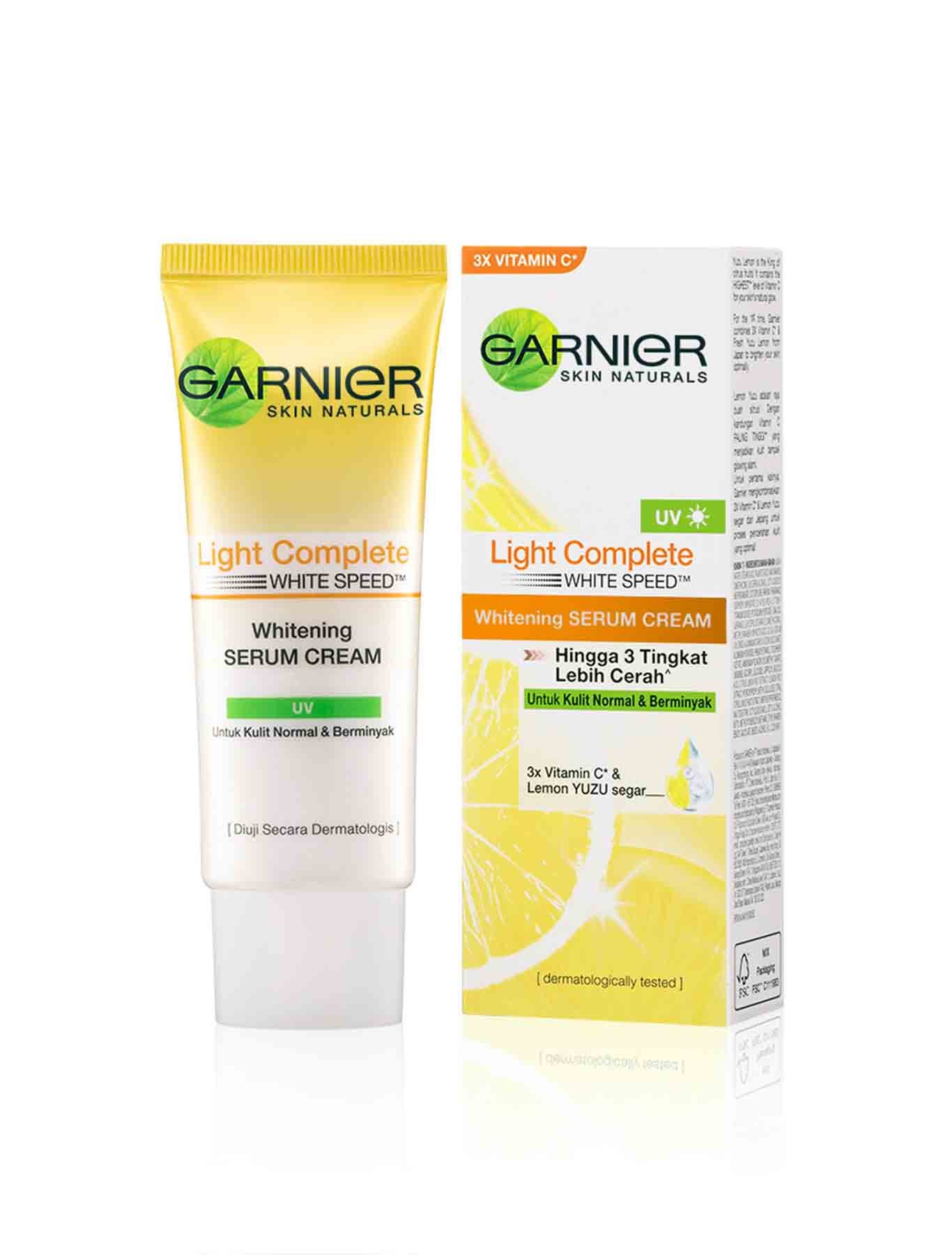 garnier light complete 12hr shine free whitening serum cream