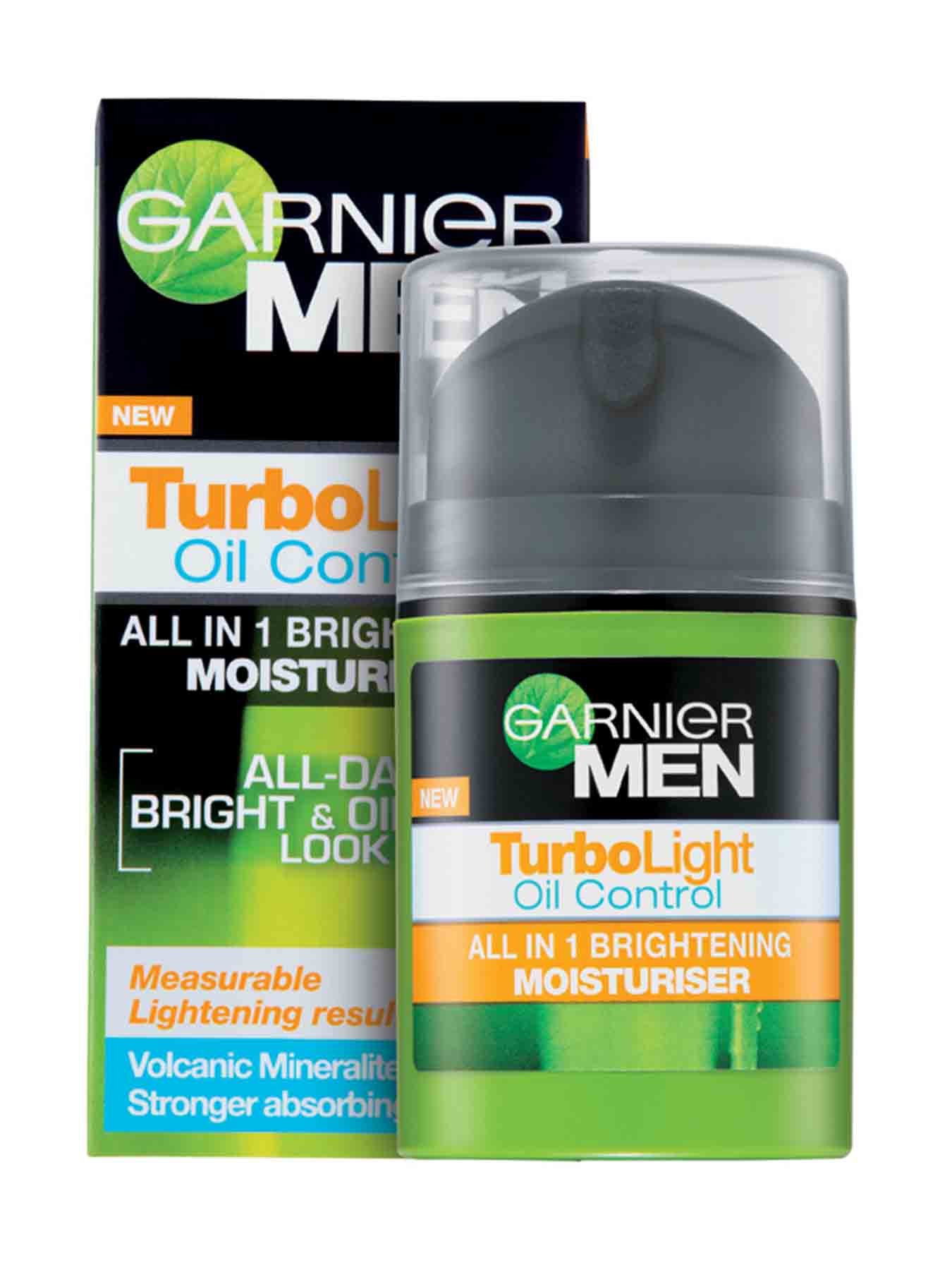 garnier men turbo light oil control shine control whitening serum cream