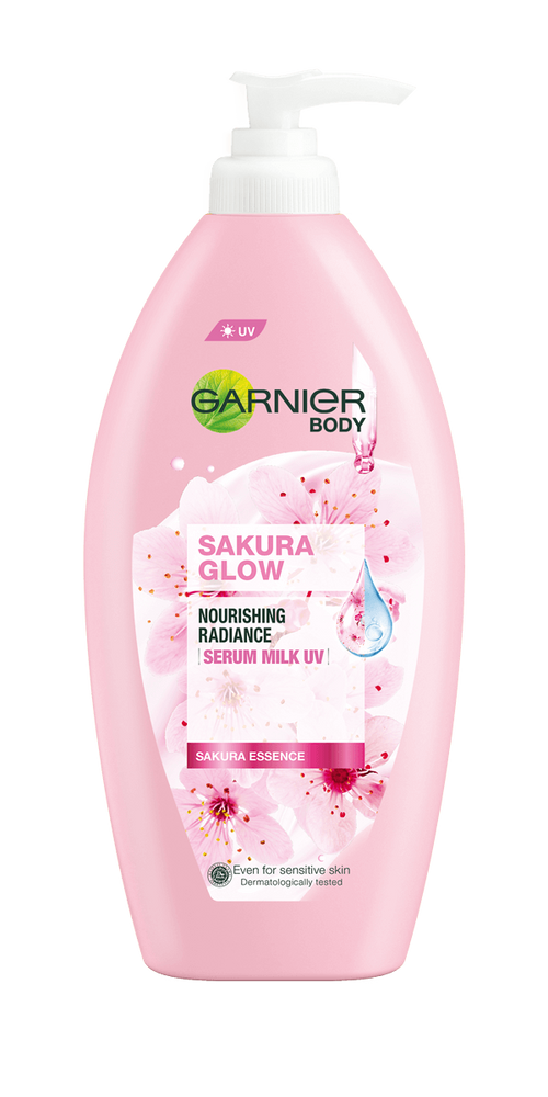 Garnier Sakura Glow Pinkish Radiance Serum Milk UV Body Lotion