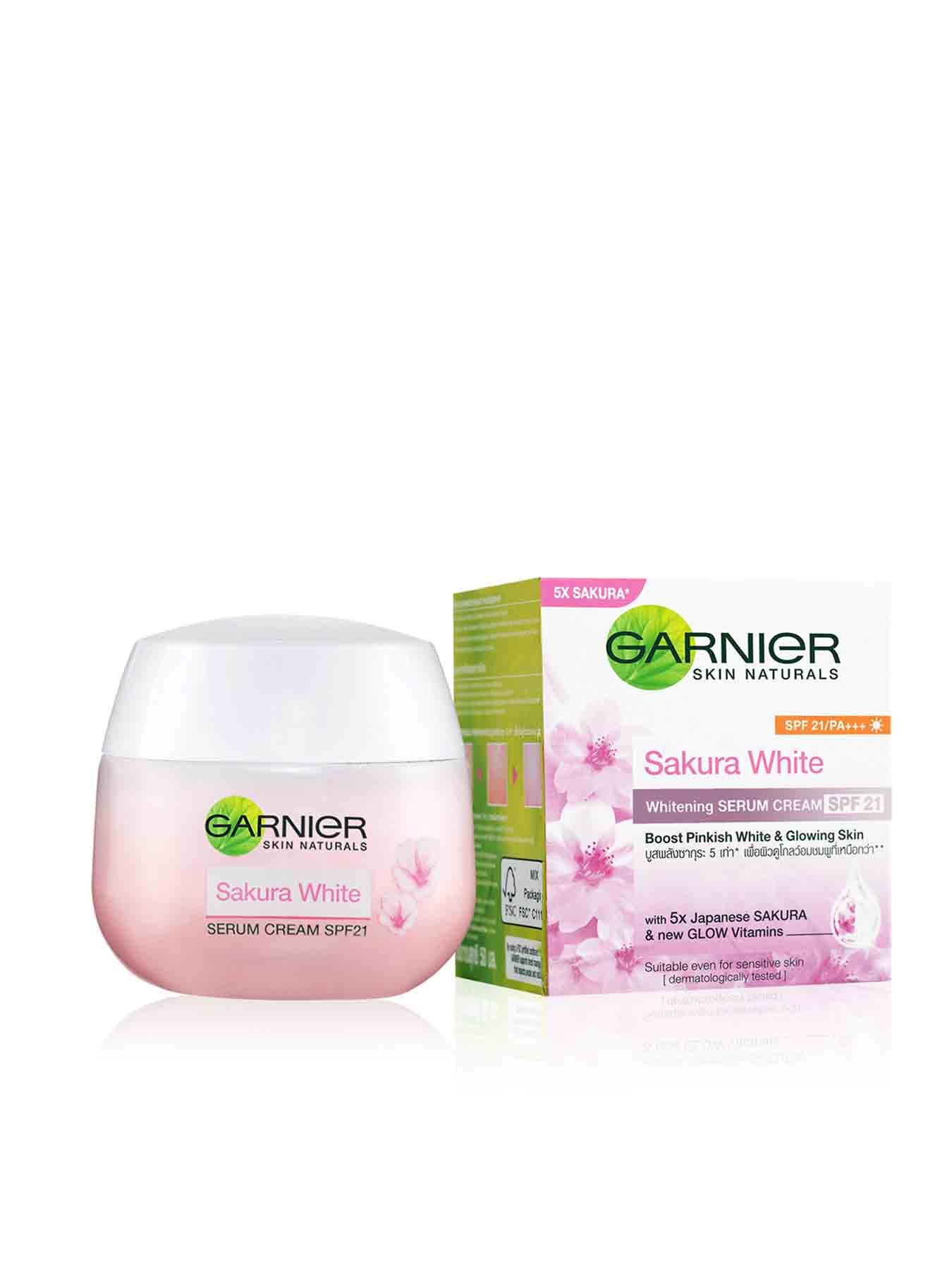  Garnier  Sakura White Whitening Serum Day Cream 50ml