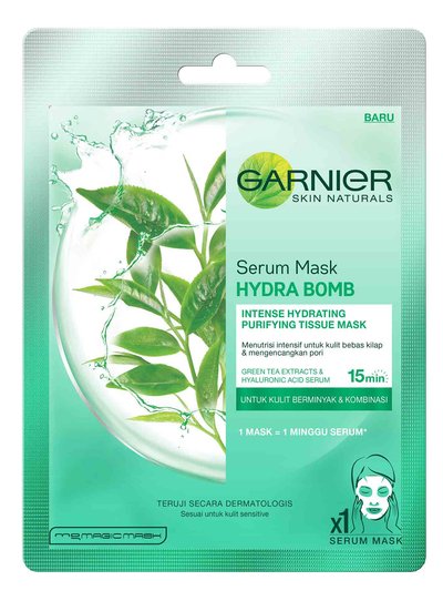 garnier hydra bomb green tea serum mask