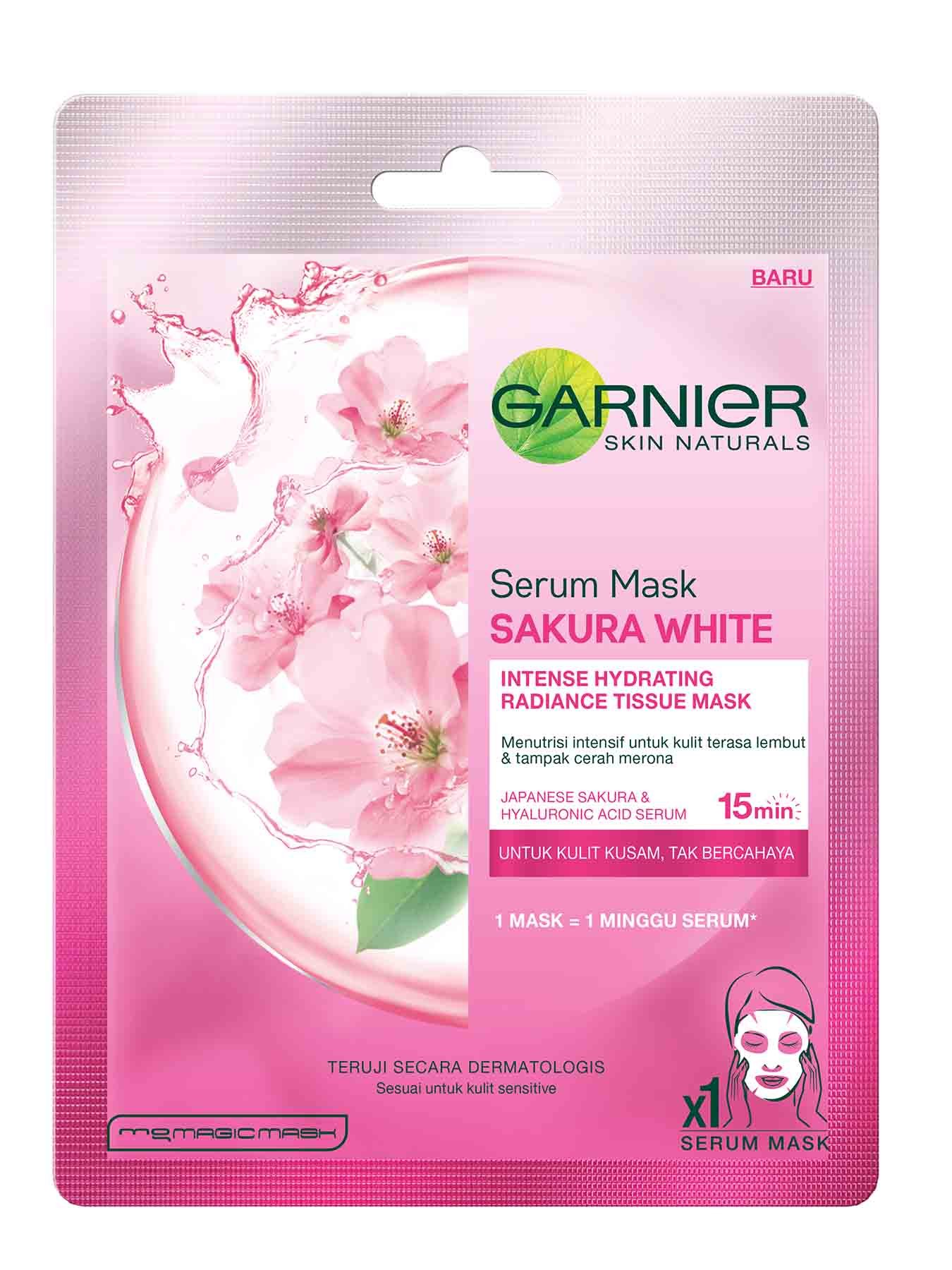 garnier sakura white serum mask